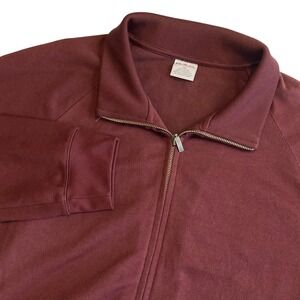 Vintage DAC Performance Mens XL Track Jacket Burgundy Full Zip Made in USA